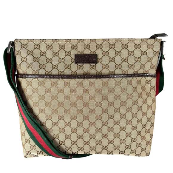Gucci Ophidia Small Tote Bag Beige GG Canvas Leather Gold  GUCCI Cream Canvas Tote Bag